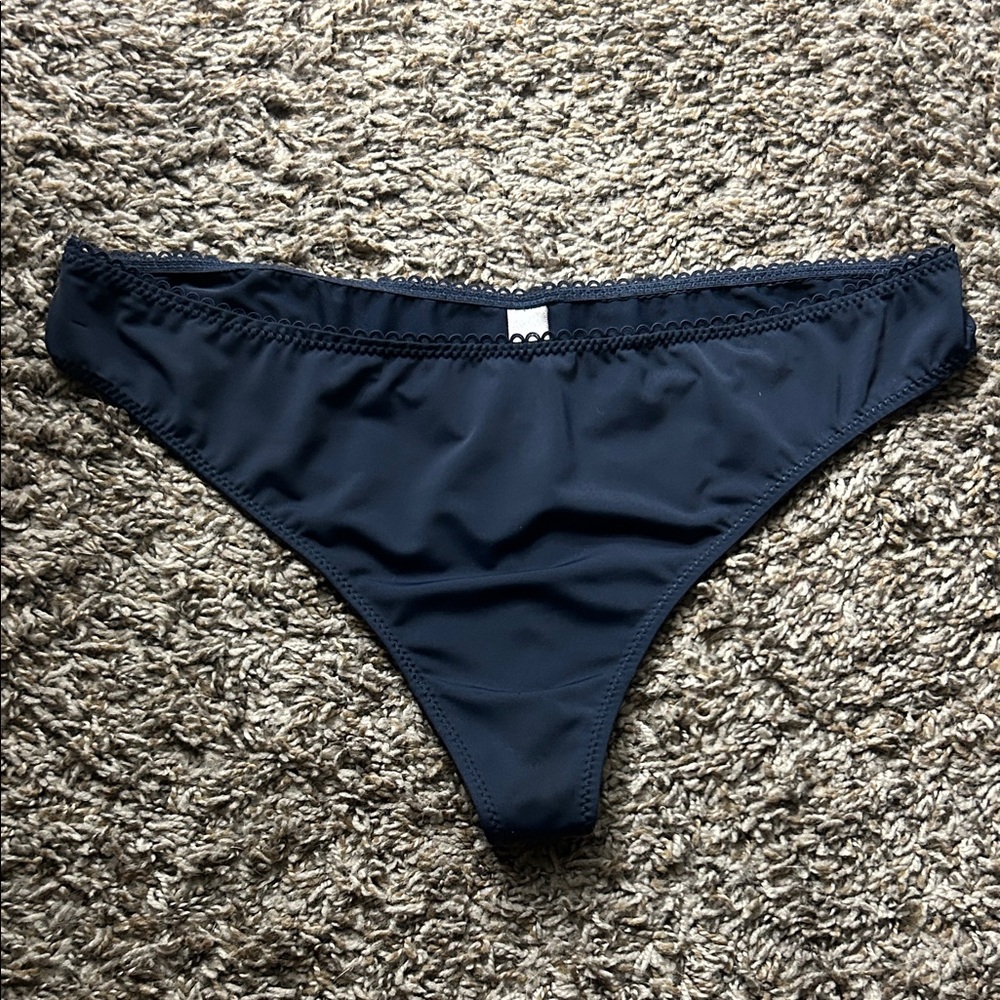 Lace trim thong